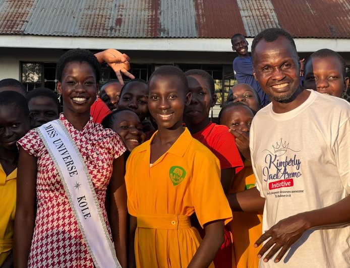 Miss Universe  Uganda contestant Kimberly  Jael Aremo Acio  takes Anti  Bullying  campaign to schools